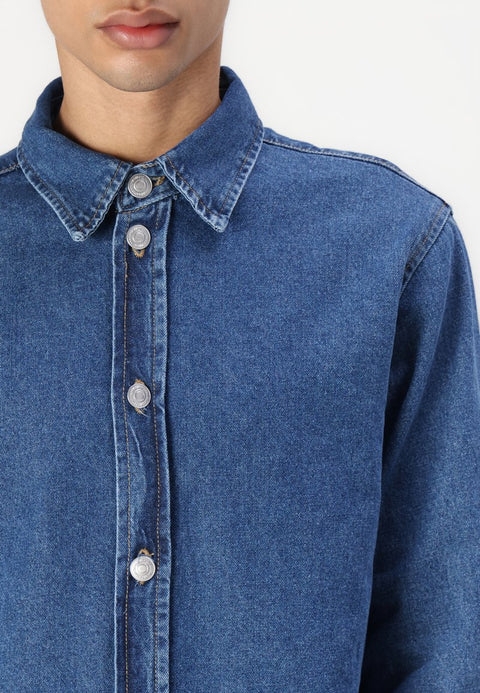 Only & Sons Men's Blue Regular Fit Denim Shirt |Only & Sons In Lebanon