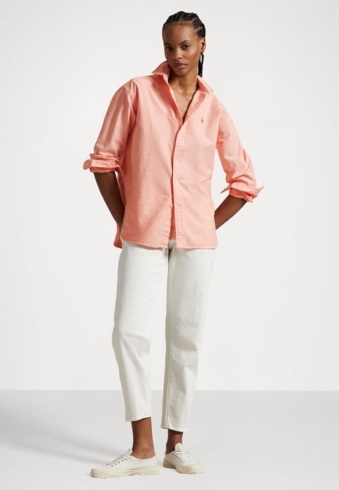 Polo Ralph Lauren Women's Coral Relaxed Fit Cotton Shirt | Polo Ralph Lauren In Lebanon