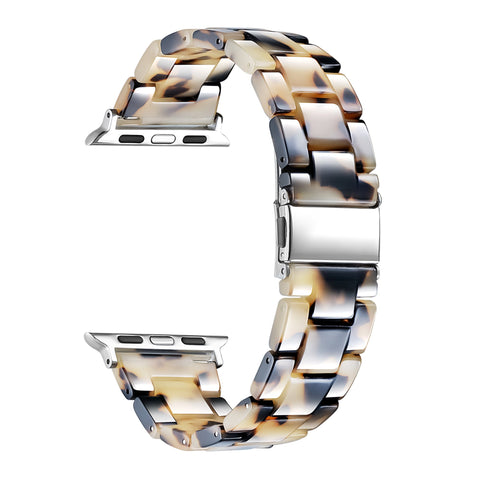 Posh Tech Women's Claire Light Natural Tortoise Resin Link Band for Apple Watch |Posh Tech In Lebanon