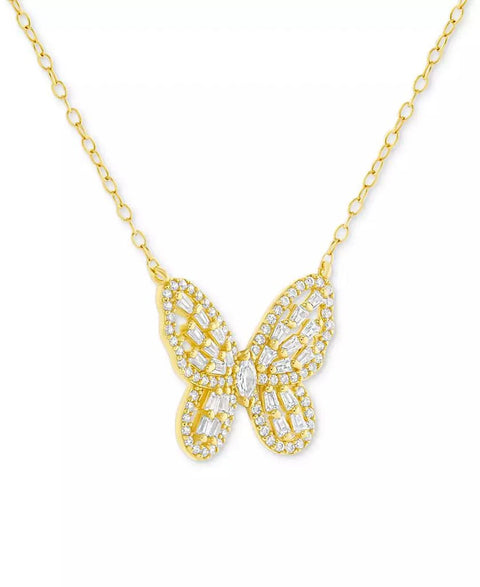 Holiday Lane Women's Gold Butterfly Pendant Necklace in 18k Gold-Plated Sterling Silver | Holiday Lane In Lebanon