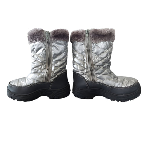 Snow Field Girl's Silver With Pompoms & Stars Ski Boots|Snow Field in Lebanon