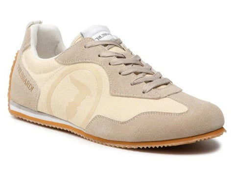 Trussardi Women's Beige Brando Sneakers | Trussardi in Lebanon
