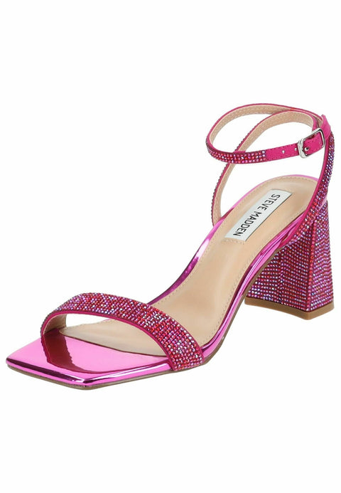 Steve Madden Women's  Pink Iridescent Rhinestone Luxe-R Sandals |Steve Madden In Lebanon