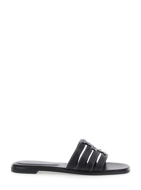 Tory Burch Women's Black Flat Slippers | Tory Burch In Lebanon