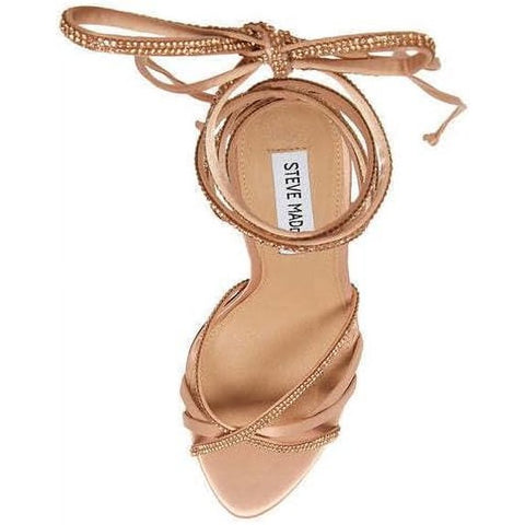 Steve Madden Women's Rose Gold Stiletto Tie Wrap Dress Heeled Sandal | Steve Madden In Lebanon