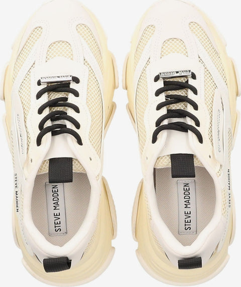 Steve Madden Women's Off White & Beige Possession-E Sneakers | Steve Madden In Lebanon