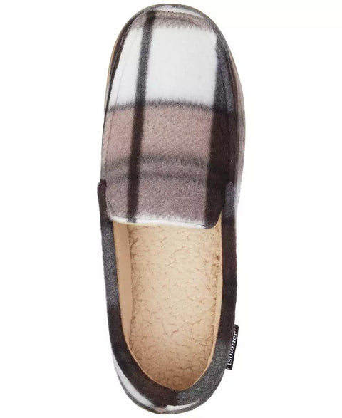 Isotoner Men's Sand Trap Plaid Fleece Cameron Moccasin Slippers | Isotoner In Lebanon