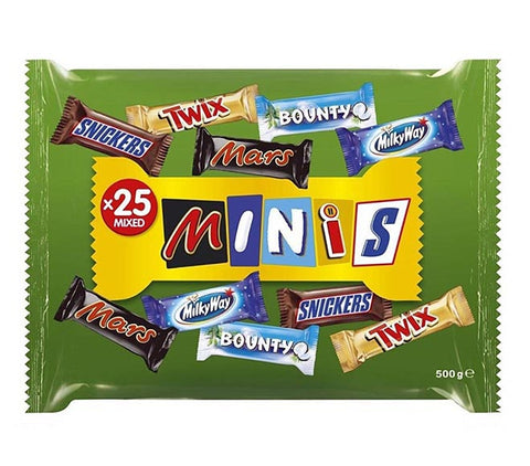 Mixed Minis Chocolates x25pcs 500g | Mixed In Lebanon