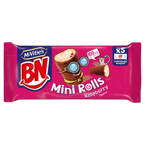 McVitie's BN Raspberry Mini Rolls Cake Bars 5 Pack