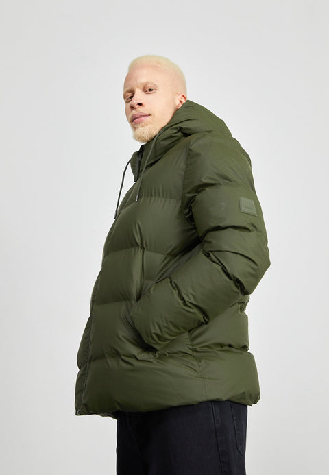 Rains Men's Olive Green Alta Puffer Long Sleeve Jacket|Rains In Lebanon