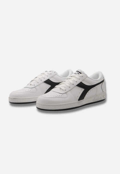 Diadora Men's White & Black Magic Basket Low Icona Sneakers | Diadora In Lebanon