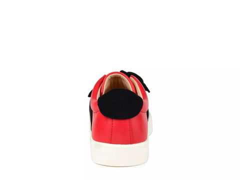 Journee Collection Women's Red & Black Abrina Bow Detail Slip On Sneakers |Journee Collection In Lebanon