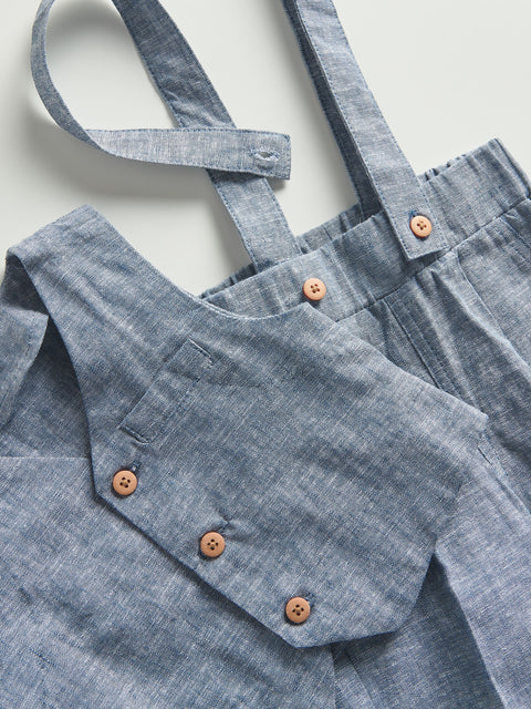 Reserved Baby Boy's Dark Grey Elegant Linen Set | Reserved In Lebanon