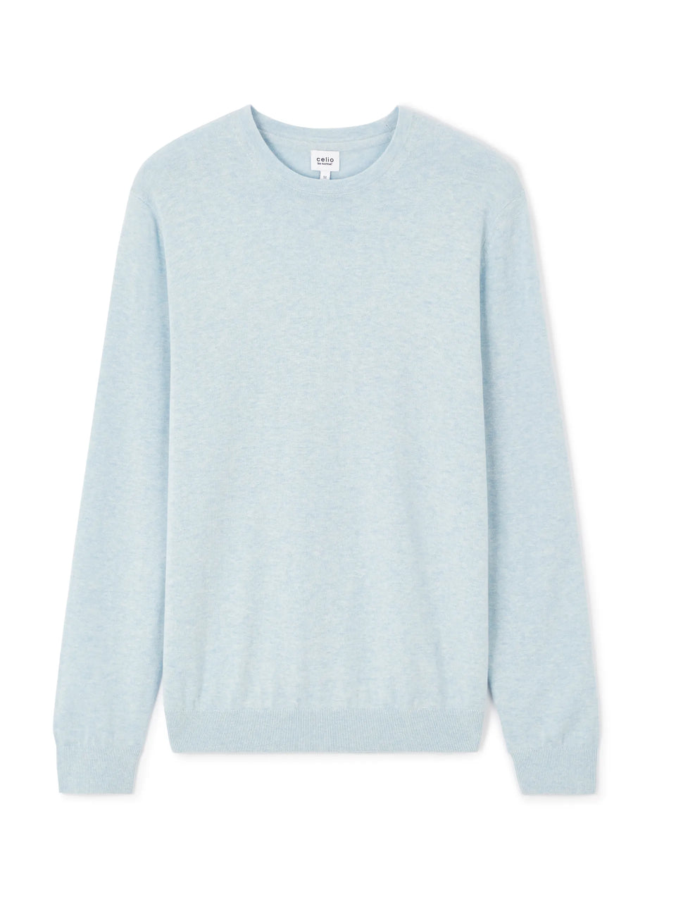 Celio Men's Light Blue Plain Crew Neck Blouse | Celio In Lebanon