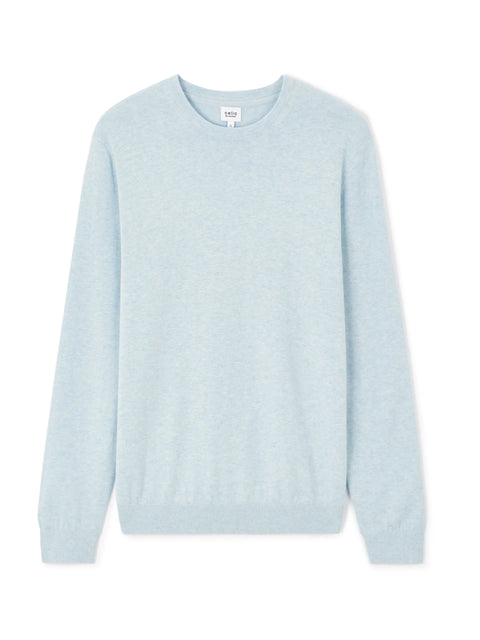 Celio Men's Light Blue Plain Crew Neck Blouse | Celio In Lebanon
