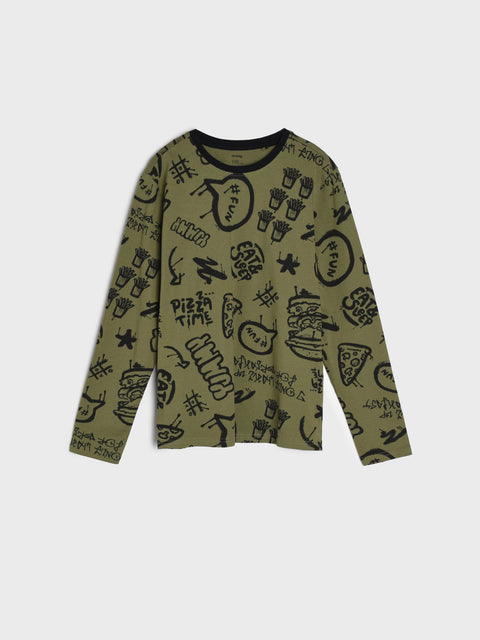 Sinsay Boy's Khaki Printed Pajamas | Sinsay In Lebanon