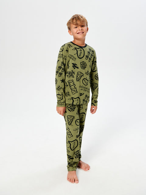 Sinsay Boy's Khaki Printed Pajamas | Sinsay In Lebanon