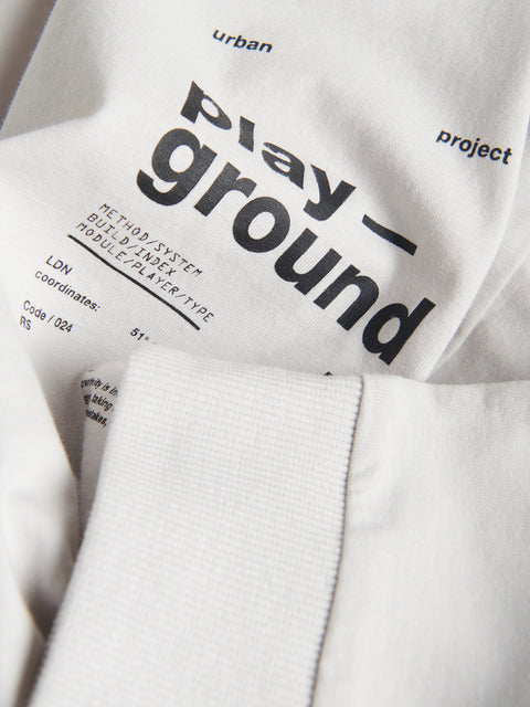 Reserved Boy's Light Grey Oversized Long Sleeve Blouse With Print | Reserved In Lebanon