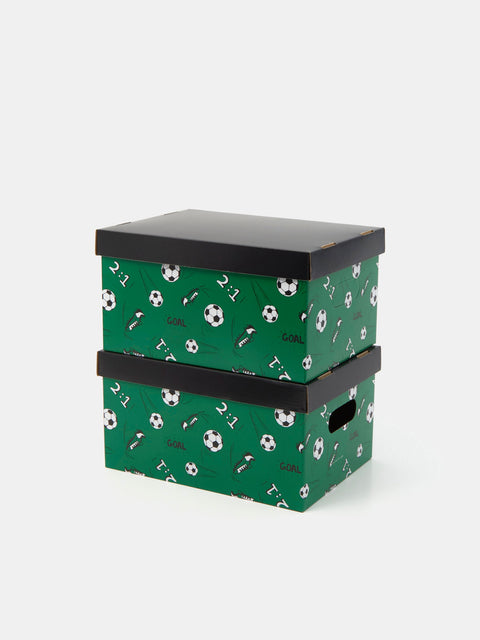 Sinsay Green Printed Storage Boxes 2-Pack | Sinsay In Lebanon