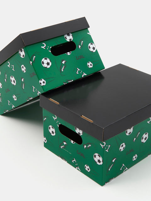Sinsay Green Printed Storage Boxes 2-Pack | Sinsay In Lebanon