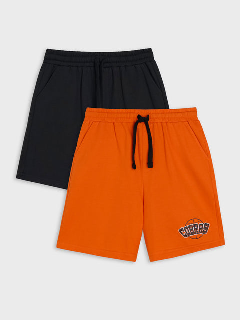 Sinsay Boy's Orange /Black  2-pack Shorts | Sinsay in Lebanon