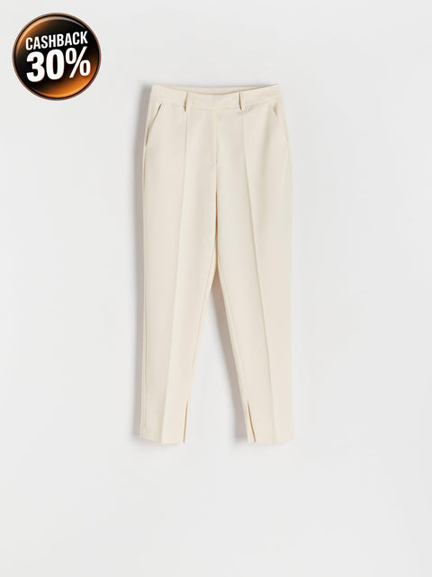 Beige pants on a white background