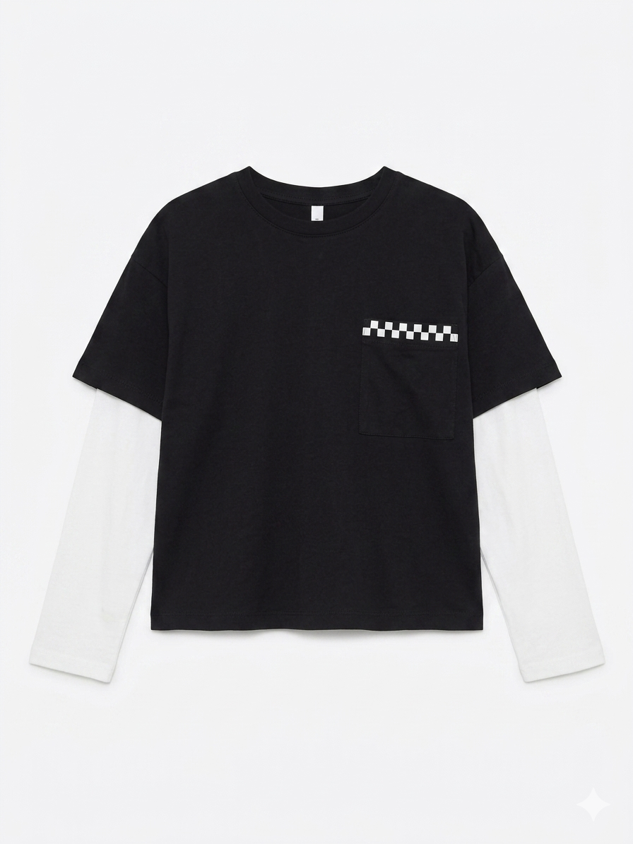 Zara Boy's Black & White Blouse | Zara In Lebanon