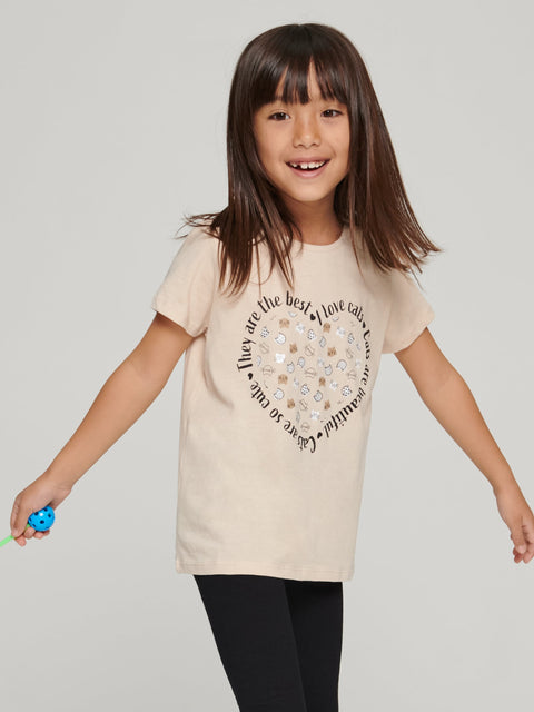Sinsay Girl's Beige Printed Short Sleeves T-Shirt | Sinsay In Lebanon