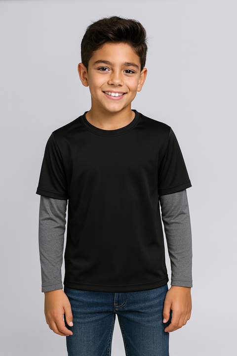 ID Ideology Boy's Black Sweatshirt  ABFK1044