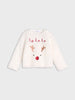 Sinsay Baby Girl Cream Reindeer Faux-Fur Pajama Set | Sinsay in Lebanon