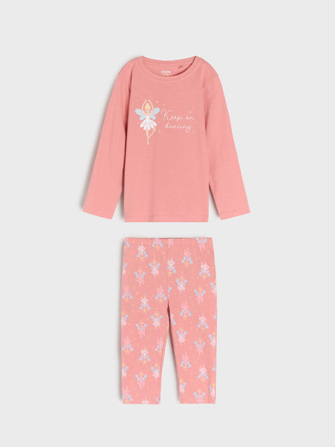 Sinsay Baby Girl's Pastel Pink Printed 2 pcs Pajama Set|Sinsay In Lebanon