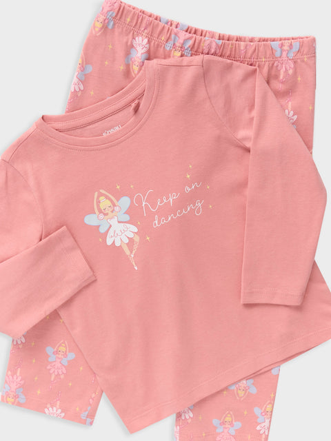 Sinsay Baby Girl's Pastel Pink Printed 2 pcs Pajama Set|Sinsay In Lebanon