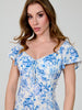 Sinsay Women's Off White & Blue Midi Dress With Side Slit | Sinsay In Lebanon