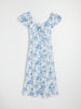 Sinsay Women's Off White & Blue Midi Dress With Side Slit | Sinsay In Lebanon