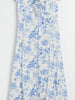 Sinsay Women's Off White & Blue Midi Dress With Side Slit | Sinsay In Lebanon