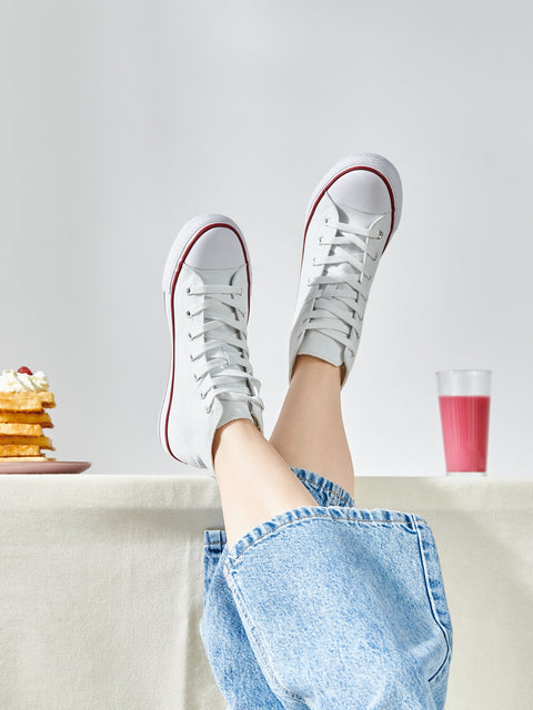 Sinsay Women's White Trainer High Top Sneakers  | Sinsay In Lebanon
