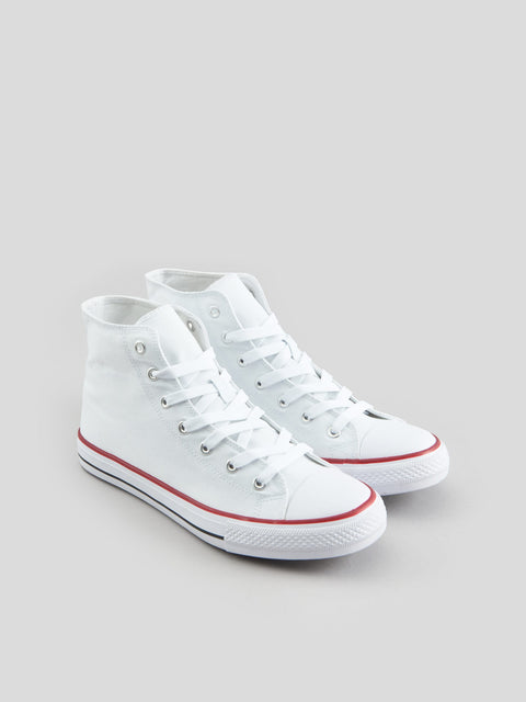 Sinsay Women's White Trainer High Top Sneakers  | Sinsay In Lebanon
