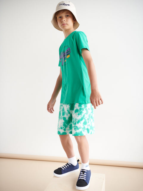 Sinsay Boy's Green/White Tie dye Shorts | Sinsay in Lebanon