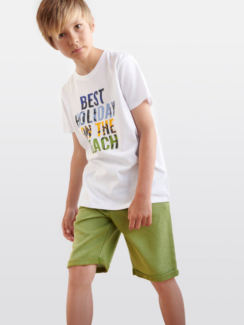 Sinsay Boy's Green Roll Up Leg Hem Shorts|Sinsay In Lebanon