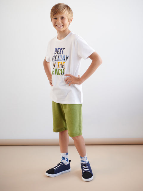 Sinsay Boy's Green Roll Up Leg Hem Shorts|Sinsay In Lebanon