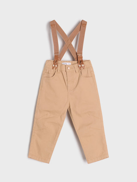 Sinsay Baby Boy's Light Brown Jeans With Suspenders | Sinsay In Lebanon