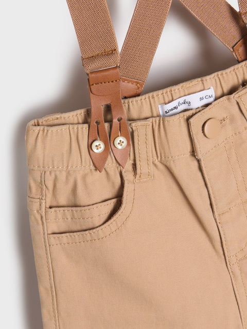 Sinsay Baby Boy's Light Brown Jeans With Suspenders | Sinsay In Lebanon