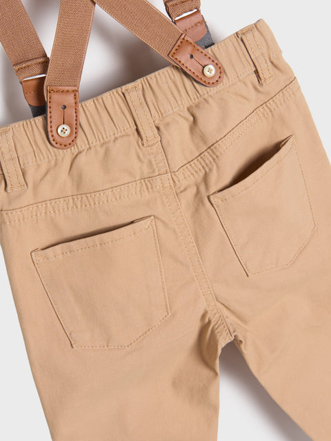 Sinsay Baby Boy's Light Brown Jeans With Suspenders | Sinsay In Lebanon