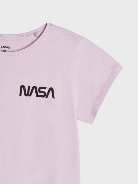Sinsay Girl's Lavender NASA T-shirt | Sinsay In Lebanon