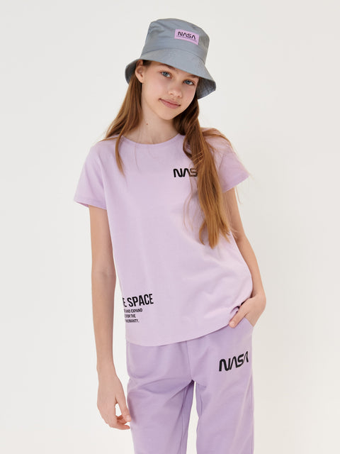 Sinsay Girl's Lavender NASA T-shirt | Sinsay In Lebanon