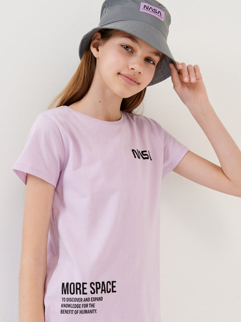 Sinsay Girl's Lavender NASA T-shirt | Sinsay In Lebanon
