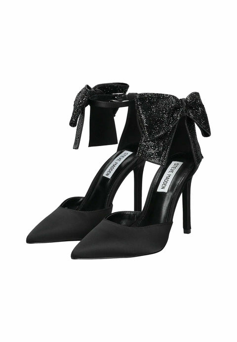 Steve Madden Women's Black Satin High Heels | Steve Madden In Lebanon