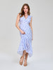 Sinsay Women's White & Blue Floral Midi Dress | Sinsay In Lebanon