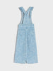 Sinsay Girl's Light Blue Wide Leg Denim Overall With Hearts | Sinsay In Lebanon