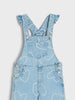 Sinsay Girl's Light Blue Wide Leg Denim Overall With Hearts | Sinsay In Lebanon